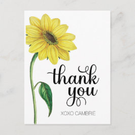 Aquarellblume Vielen Dank Postkarte