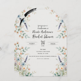 Aquarellblume Wildblume Frühjahr Brautparty Einladung