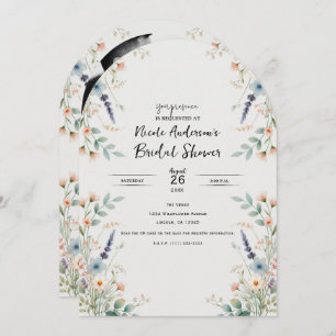 Aquarellblume Wildblume Frühjahr Brautparty Einladung