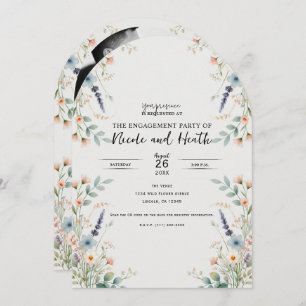 Aquarellblume Wildblume Frühjahr Verlobung Einladung