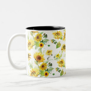 Aquarellblume Zweifarbige Tasse