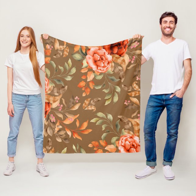 Aquarellblumen 2 fleecedecke (Beispiel)
