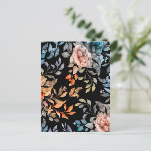 Aquarellblumen 4 postkarte