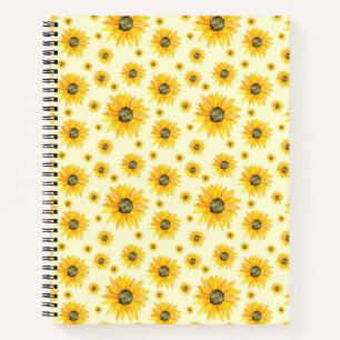 Aquarellblumen Blumenmuster Notizbuch