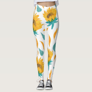 Aquarellblumen: Botanische Sommerkollektion Leggings