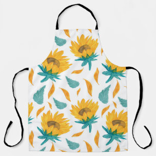 Aquarellblumen: Botanische Sommerkollektion Schürze