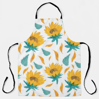 Aquarellblumen: Botanische Sommerkollektion Schürze