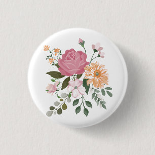 Aquarellblumen button