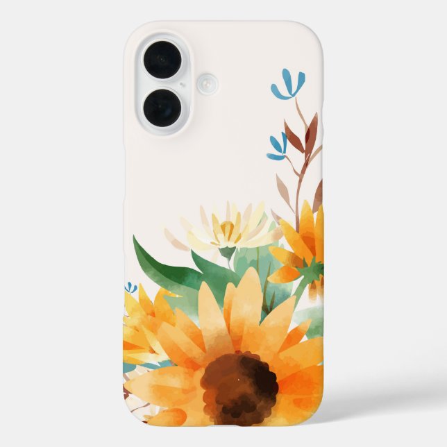 Aquarellblumen Case-Mate iPhone Hülle (Rückseite)