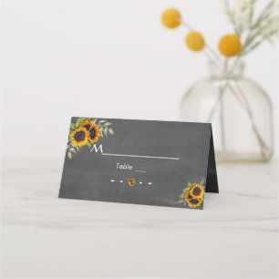 Aquarellblumen Chalkboard-Tischnummer Platzkarte