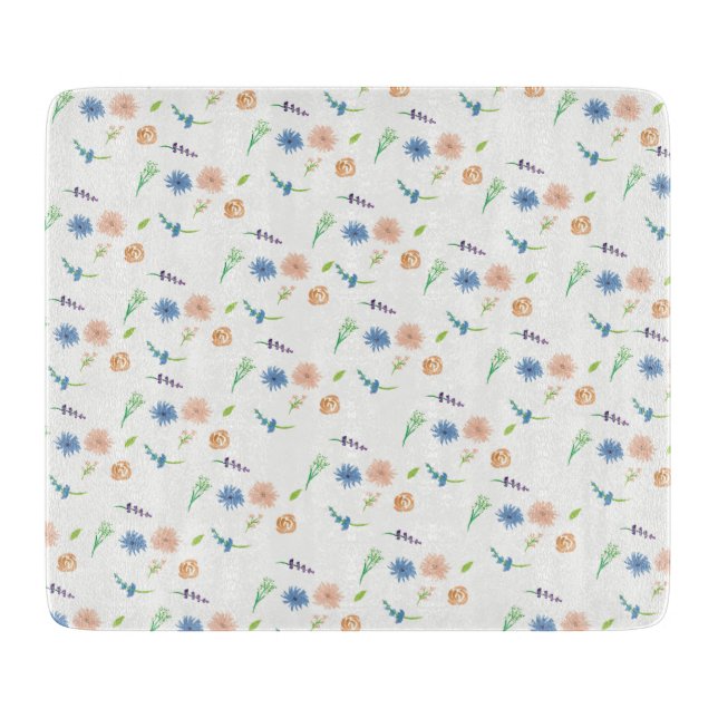 Aquarellblumen Einfache Blume Schneidebrett (Vorderseite)