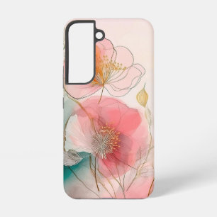 Aquarellblumen Eleganter Hintergrund Samsung Galaxy Hülle