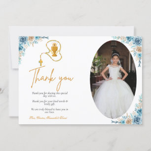 Aquarellblumen erste heilige Kommune Vielen Dank Einladung