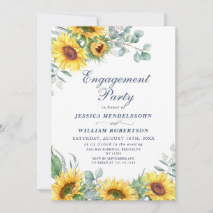 Aquarellblumen Eukalyptus ENGAGEMENT PARTEI Einladung