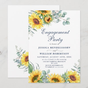 Aquarellblumen Eukalyptus ENGAGEMENT PARTEI Einladung