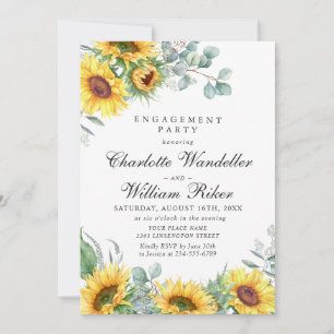 Aquarellblumen Eukalyptus ENGAGEMENT PARTEI Einladung