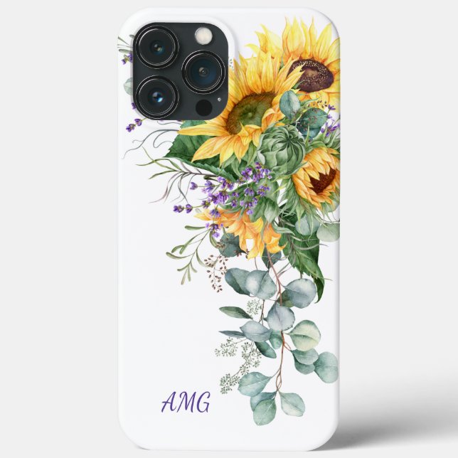 Aquarellblumen Eukalyptus Lavender Floral C Case-Mate iPhone Hülle (Rückseite)