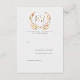Aquarellblumen-Federn Antler RSVP-Karten RSVP Karte