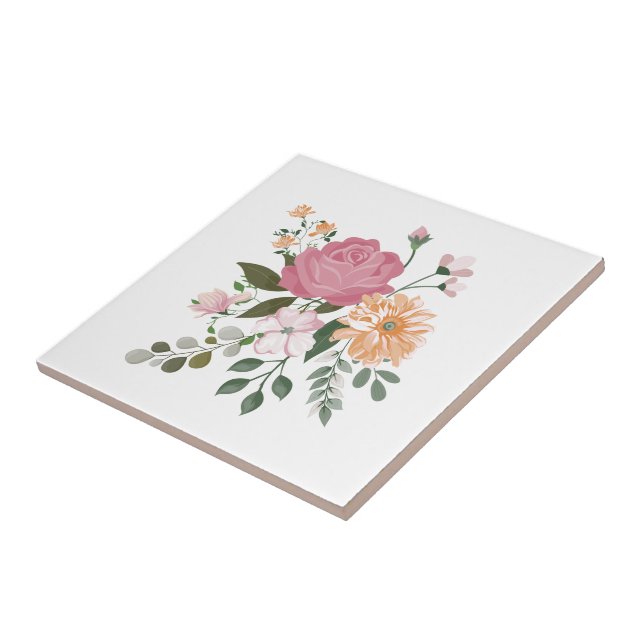Aquarellblumen  fliese (Seite)
