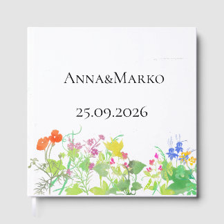 Aquarellblumen  gästebuch
