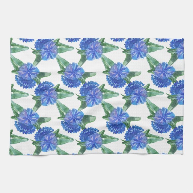 Aquarellblumen Geschirrtuch (Horizontal)