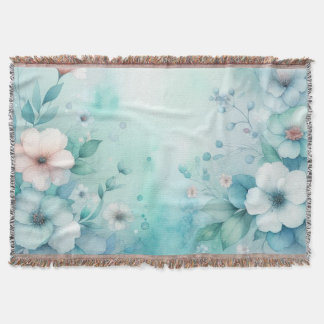 Aquarellblumen in sanften Pastellfarben Decke