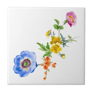 Aquarellblumen Keramik Tile Fliese