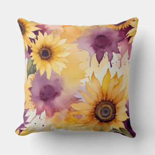 Aquarellblumen Kissen