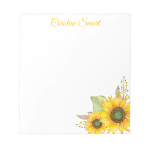 Aquarellblumen Personalisiert Stationery Notizblock