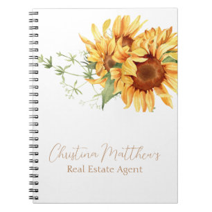 Aquarellblumen Personalisierter Name Notizblock