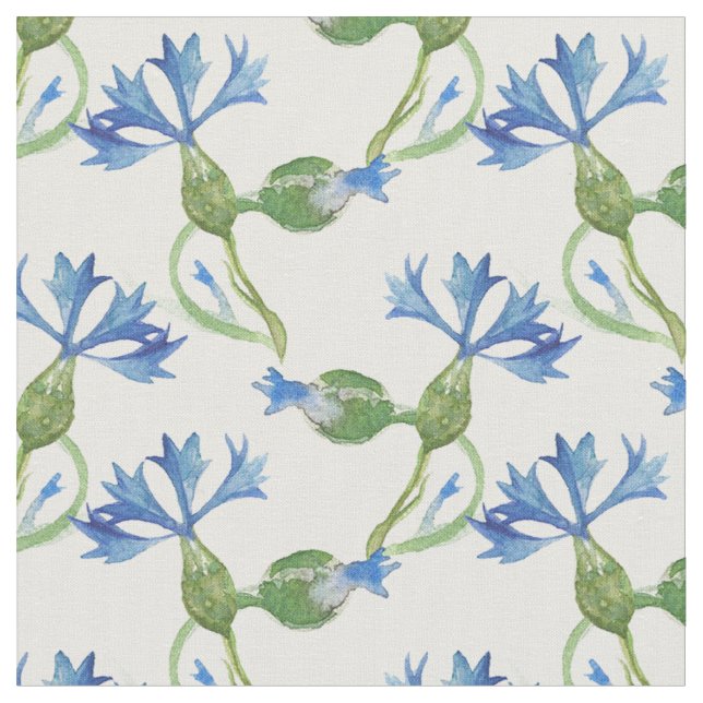 Aquarellblumen Stoff (Nahaufnahme)