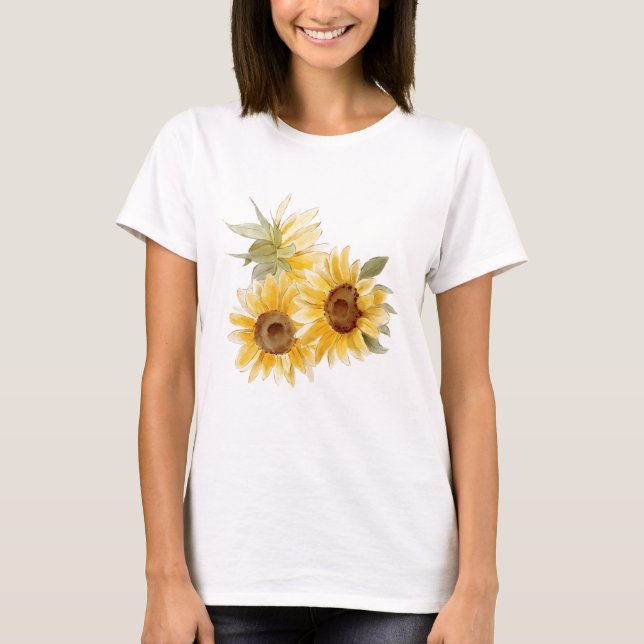 Aquarellblumen T-Shirt (Vorderseite)