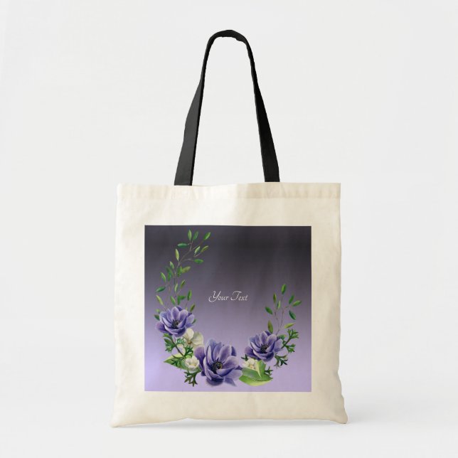 Aquarellblumen Tote Tasche (Vorne)