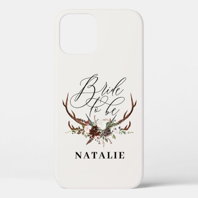 Aquarellblumen und Anthähne Braut zu iPhone c Case-Mate iPhone Hülle (Rückseite)