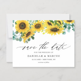 Aquarellblumen und Eukalyptus Save the Date Magneteinladung
