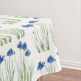 Aquarellblumen Wildblumen Blauer Blume Tischdecke