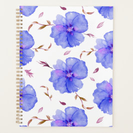 Aquarellblumenplaner - Urlaubspensum für Mama Planer