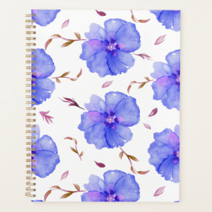 Aquarellblumenplaner - Urlaubspensum für Mama Planer