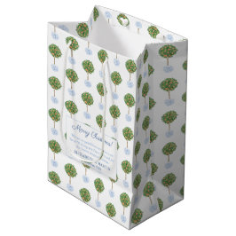 Aquarellblüte Feiertage Zitrusfrüchte Orangenbaum Mittlere Geschenktüte