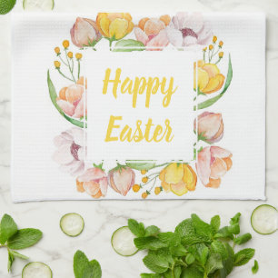 Aquarellblüte Geschirrtuch