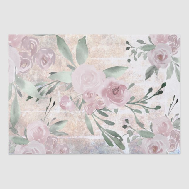 Aquarellblüte Seidenpapier (Vorderseite)