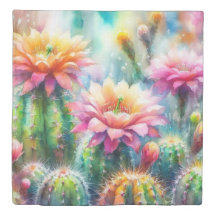 Aquarellblüte Sukkulente Kakteen