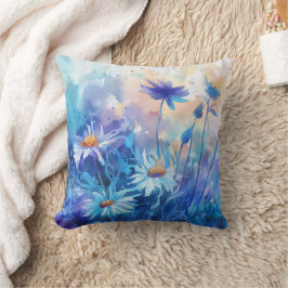 Aquarellblüten - Blumenkissen Kissen