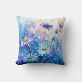 Aquarellblüten - Blumenkissen Kissen