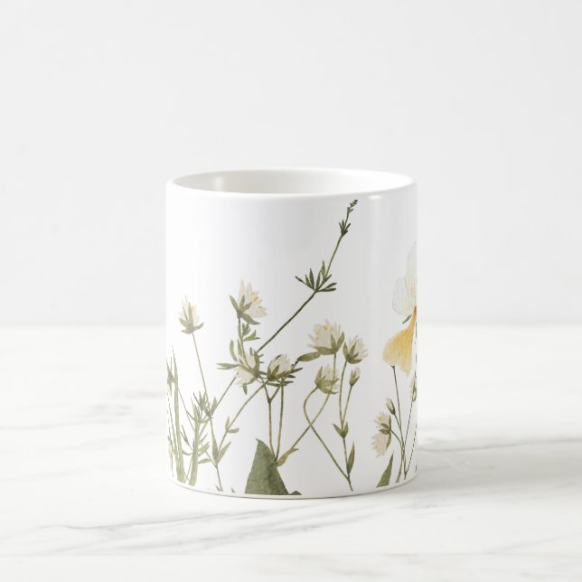🌿 Aquarellblüten: Die Tasse der künstlerischen Ro (Mittel)