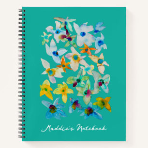 Aquarellblüten Notizbuch