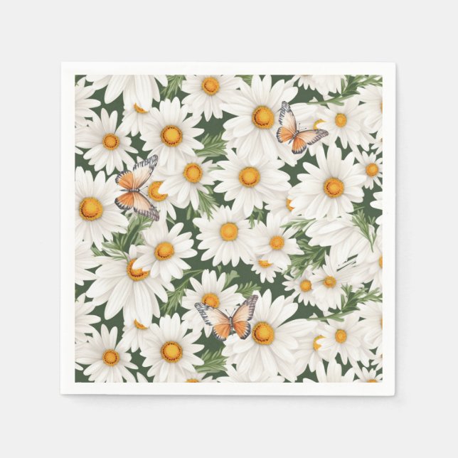 Aquarellblüten Serviette (Vorderseite)