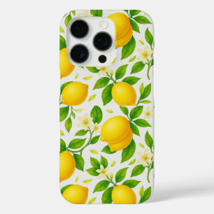 Aquarellblüten und Blüten - frische Zitrusfrüchte iPhone 16 Pro Hülle