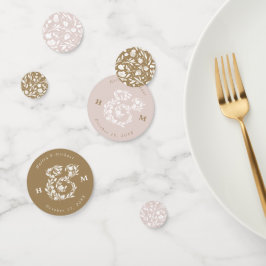 AquarellblütenAmpere und Hochzeitstisch Confetti Konfetti