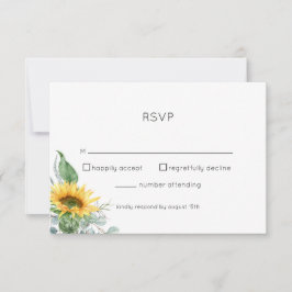 Aquarellblütenblume RSVP Karte